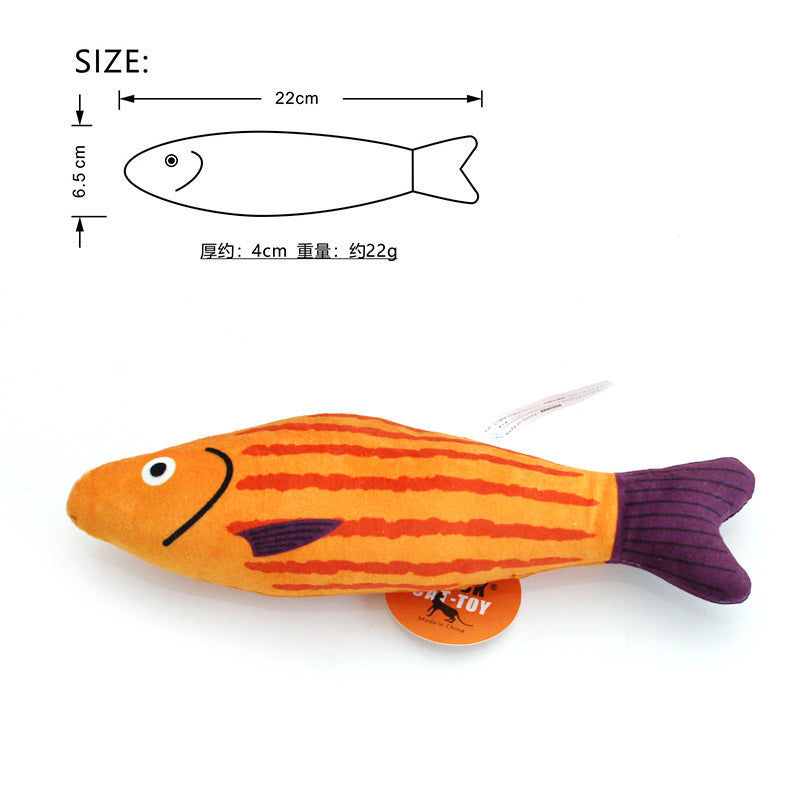 Cat Toys Fish Simulation Peppermint Self-Hi Relieving Boredom Grinding Teeth Resistant Bite Teaser Cat Sticks Kitten Pet Supplies Cat Toys