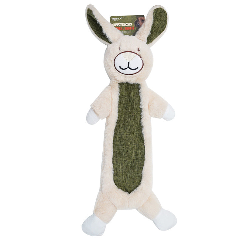 Amazon dog sound toy self-hi to relieve boredom, molar teeth, bite-resistant rabbit plush medium and large dog pet products