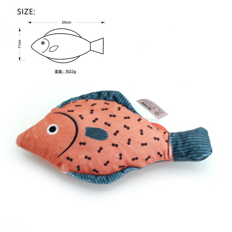 Cat Toys Fish Simulation Peppermint Self-Hi Relieving Boredom Grinding Teeth Resistant Bite Teaser Cat Sticks Kitten Pet Supplies Cat Toys