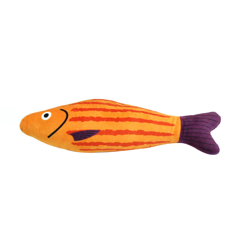 Cat Toys Fish Simulation Peppermint Self-Hi Relieving Boredom Grinding Teeth Resistant Bite Teaser Cat Sticks Kitten Pet Supplies Cat Toys