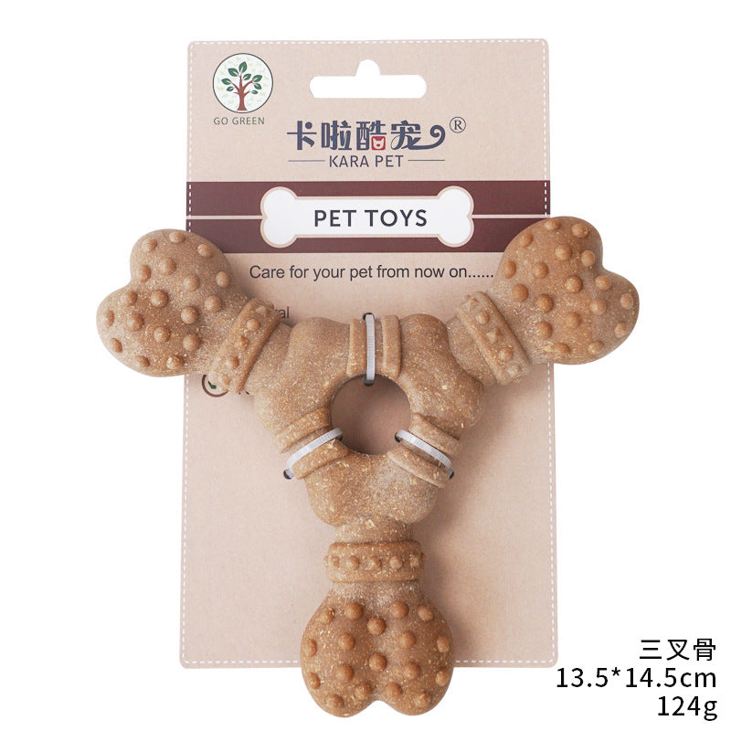 Cross-border popular dog toys imitation bone grinding stick bite-resistant teeth cleaning self-hi to relieve boredom small and medium dog pet toys