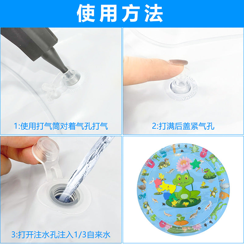 Summer explosion environmentally friendly PVC round extra thick scratch-resistant pet toy ice pad cat and dog special pet water pad wholesale