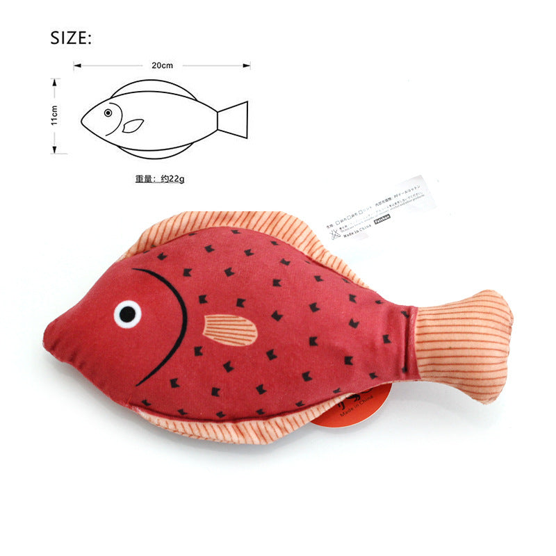 Cat Toys Fish Simulation Peppermint Self-Hi Relieving Boredom Grinding Teeth Resistant Bite Teaser Cat Sticks Kitten Pet Supplies Cat Toys