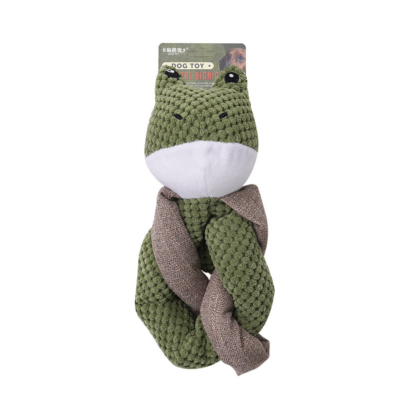 Amazon dog sound toy self-hi to relieve boredom, molar teeth, bite-resistant rabbit plush medium and large dog pet products