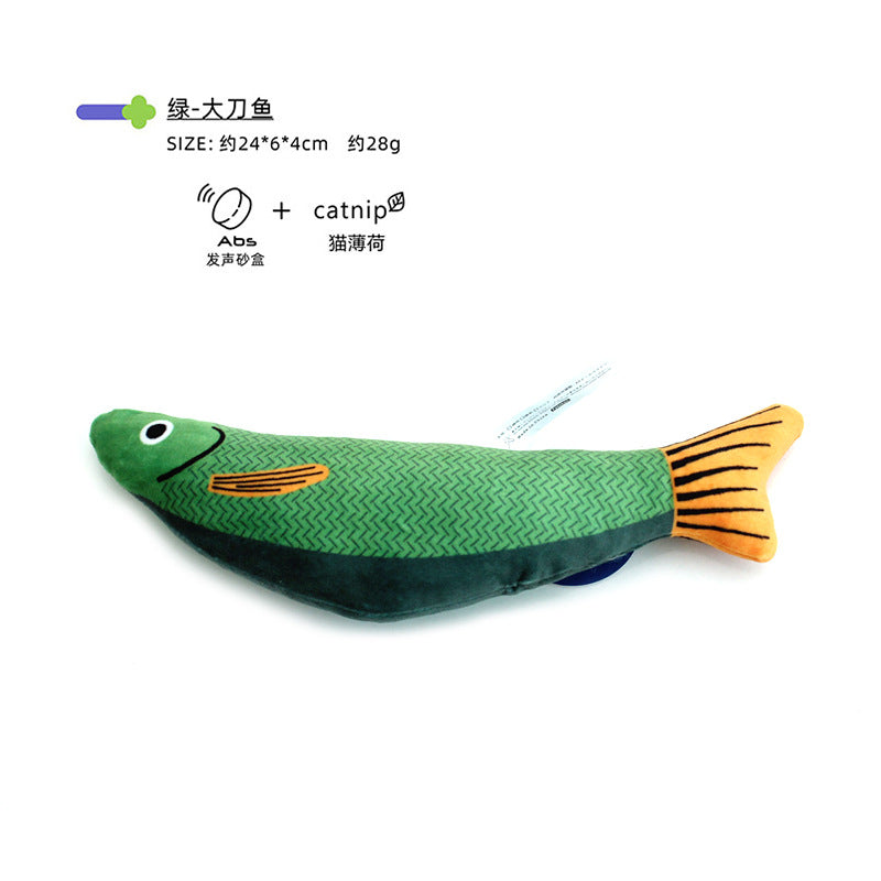 Cat Toys Fish Simulation Peppermint Self-Hi Relieving Boredom Grinding Teeth Resistant Bite Teaser Cat Sticks Kitten Pet Supplies Cat Toys