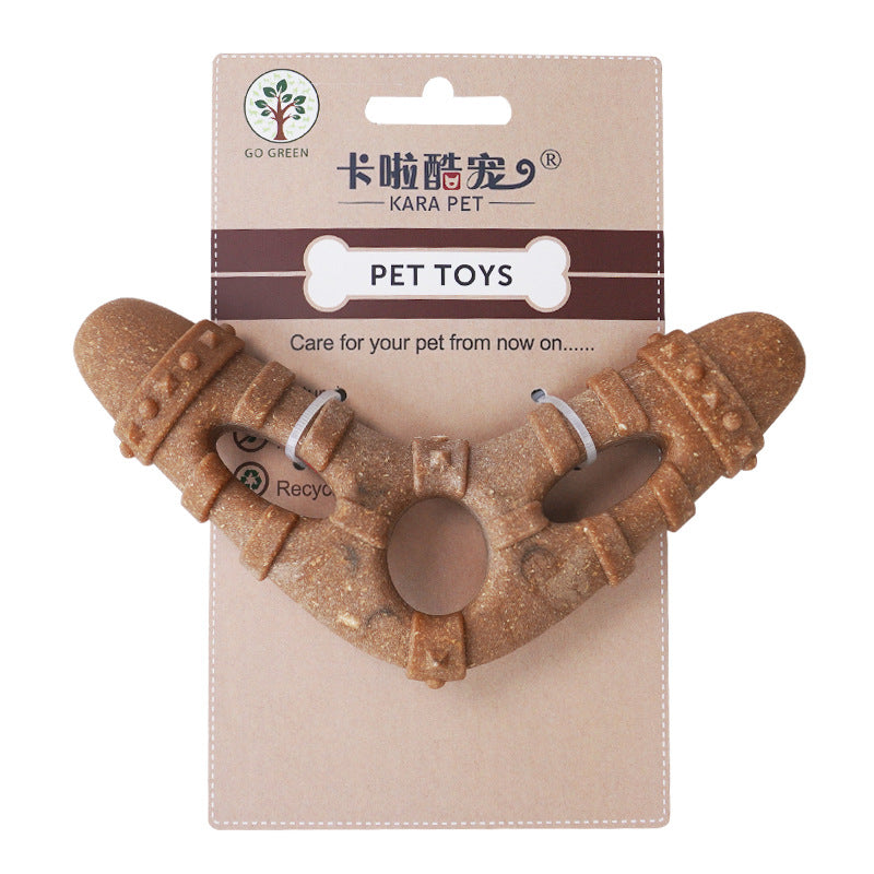Cross-border popular dog toys imitation bone grinding stick bite-resistant teeth cleaning self-hi to relieve boredom small and medium dog pet toys