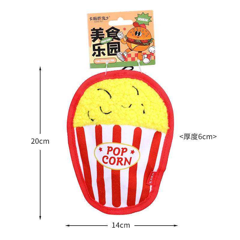 Cross-border dog toys are resistant to clenching and grinding teeth. They can relieve boredom and sound. Simulated burgers and French fries can't bite. Pet toys